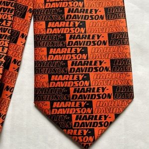 Harley Davidson Blocks Orange & Black 2001 Tie
